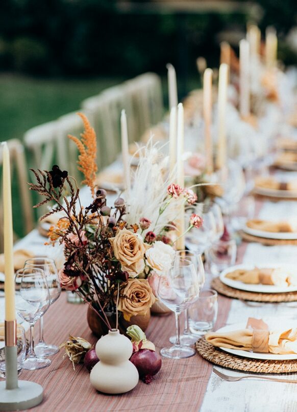 Long wedding table